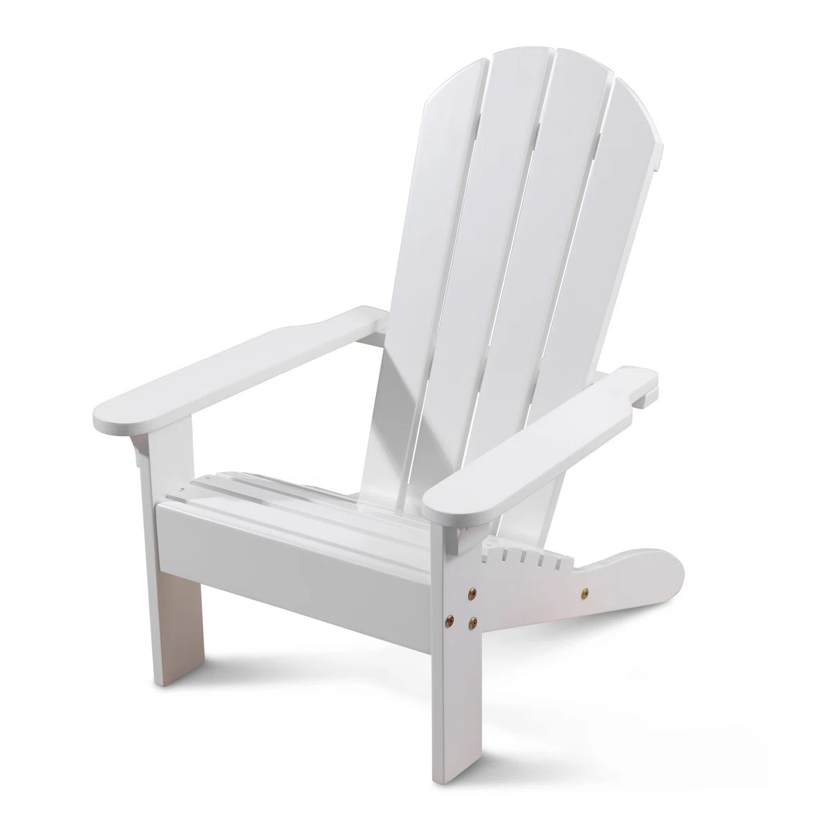 Kid's Wooden Outdoor Adirondack Chair (White)