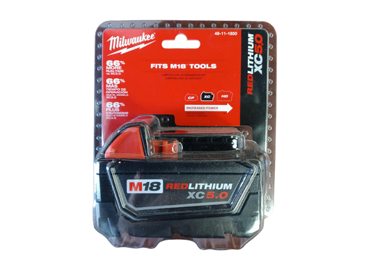 Milwaukee — M18 REDLITHIUM XC5.0 Extended Capacity Battery Pack (48-11-1850)