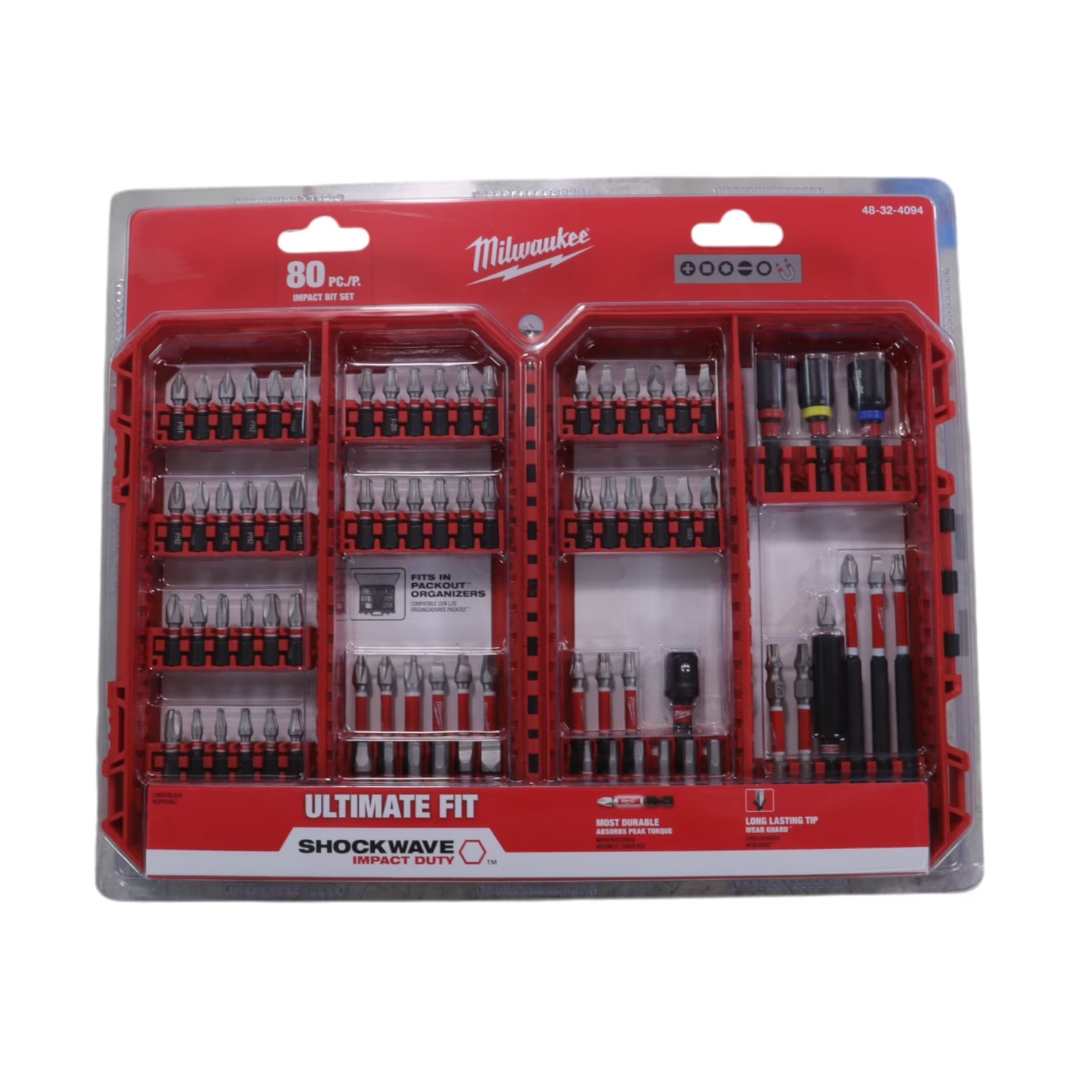 Milwaukee SHOCKWAVE 80-pc Impact Duty Driver Bit Set — 48-32-4094