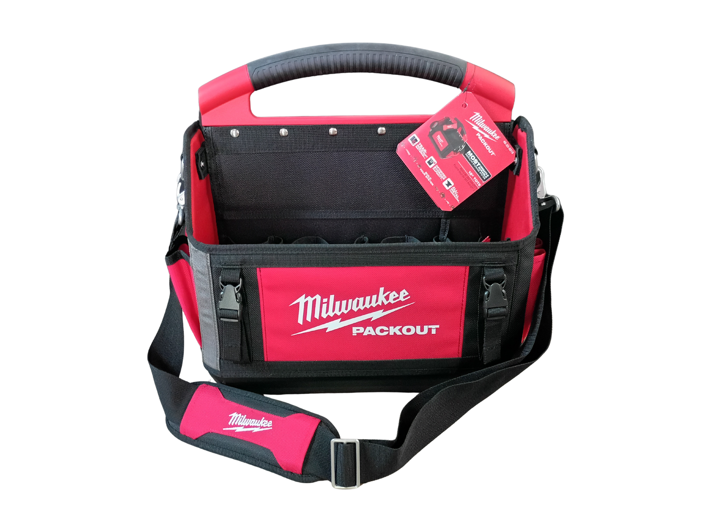 Milwaukee PACKOUT 15 in. Tote : 31-Pocket Ballistic Jobsite Tool Bag - 48-22-8315