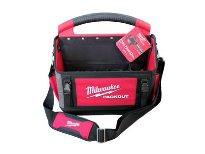 Milwaukee PACKOUT 15 in. Tote : 31-Pocket Ballistic Jobsite Tool Bag - 48-22-8315