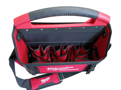 Milwaukee PACKOUT 15 in. Tote : 31-Pocket Ballistic Jobsite Tool Bag - 48-22-8315