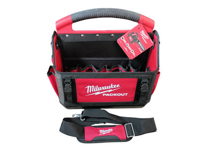 Milwaukee PACKOUT 15 in. Tote : 31-Pocket Ballistic Jobsite Tool Bag - 48-22-8315