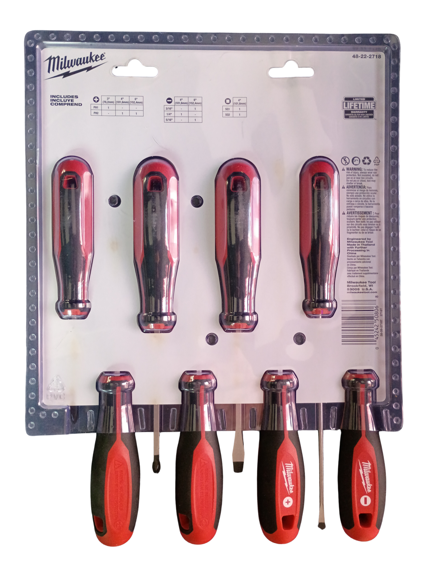 Milwaukee Tri-Lobe Screwdriver Set with Magnetic Tips (8-Piece) - 48-22-2718