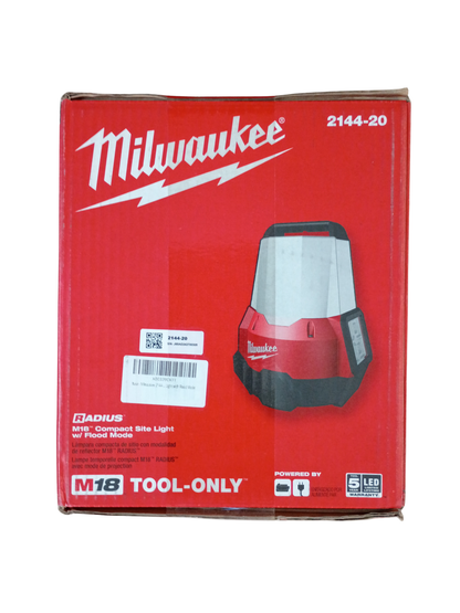 Milwaukee M18 RADIUS 2200 Lumens LED Compact Site Light with Flood Mode - 2144-20