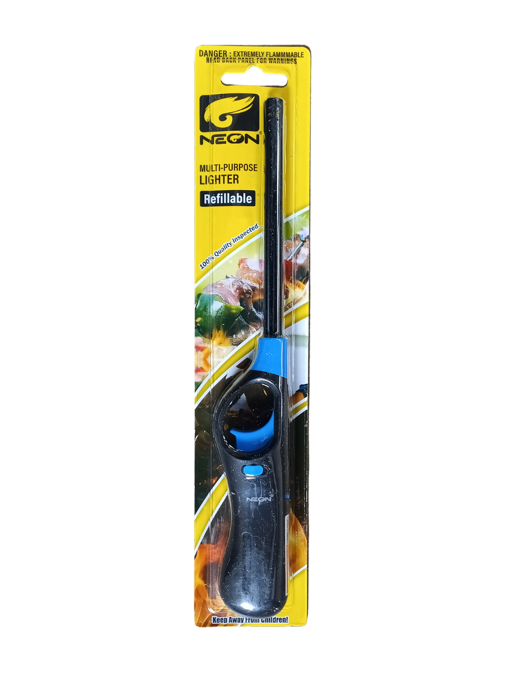 Neon Multi-Purpose Refillable Utility Lighter - Precision Ignition (Pick Your Color)