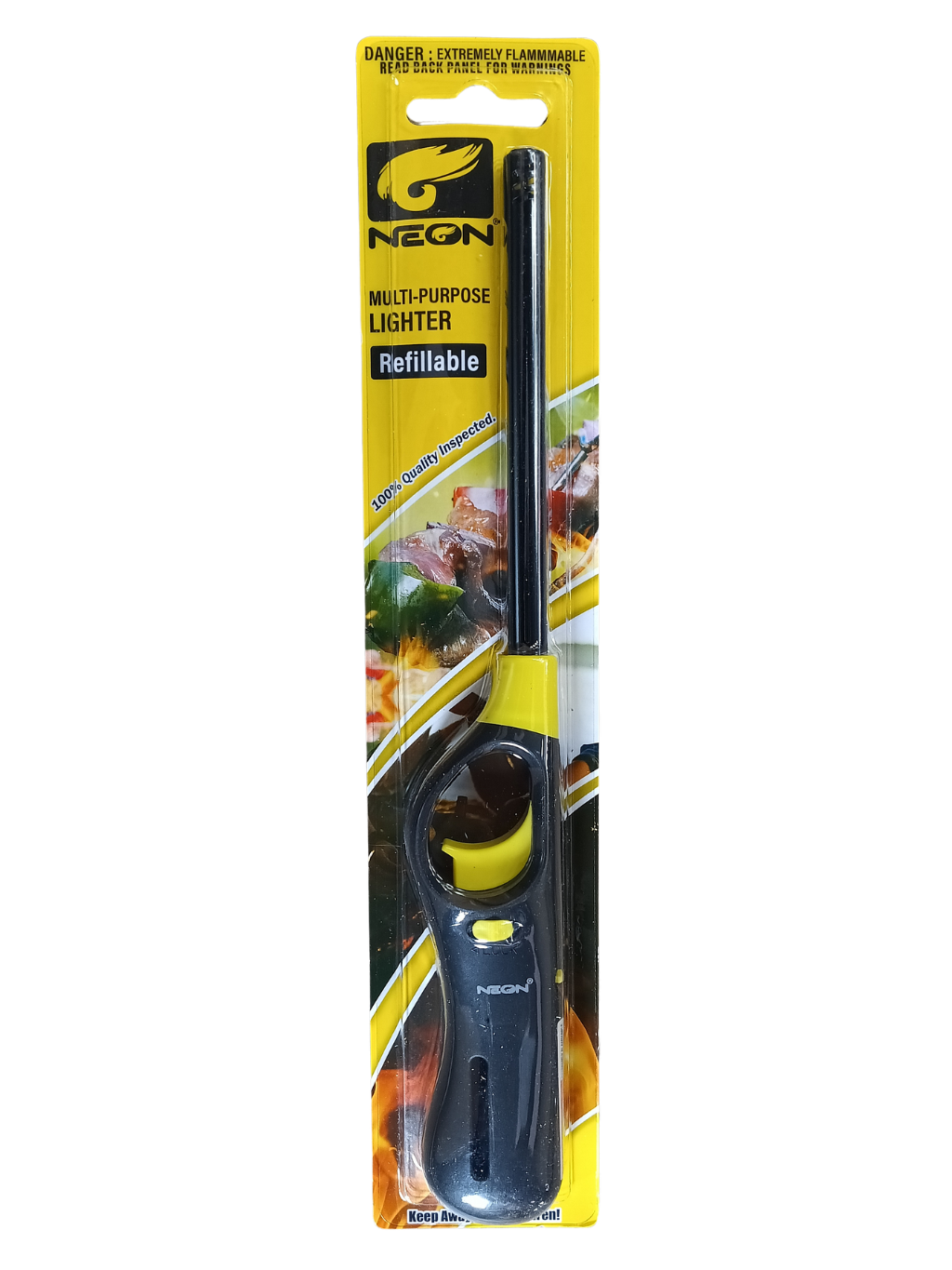 Neon Multi-Purpose Refillable Utility Lighter - Precision Ignition (Pick Your Color)