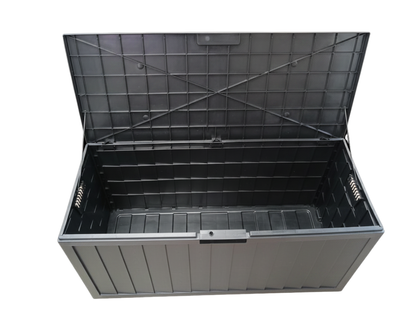 75-Gallon Heavy-Duty Outdoor Storage Box - Weatherproof Resin Deck Bin with Casters
