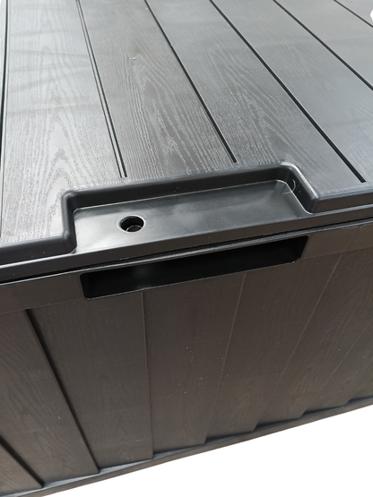 75-Gallon Heavy-Duty Outdoor Storage Box - Weatherproof Resin Deck Bin with Casters