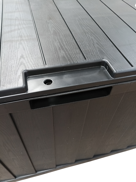 75-Gallon Heavy-Duty Outdoor Storage Box - Weatherproof Resin Deck Bin with Casters