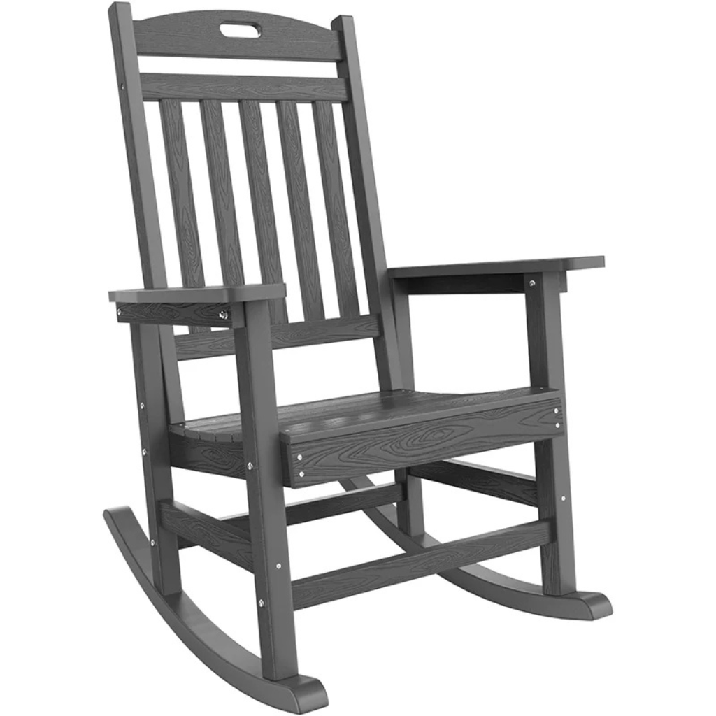 Oversized Heavy-Duty Outdoor HDPE Rocking Chair (Fully Assembled)