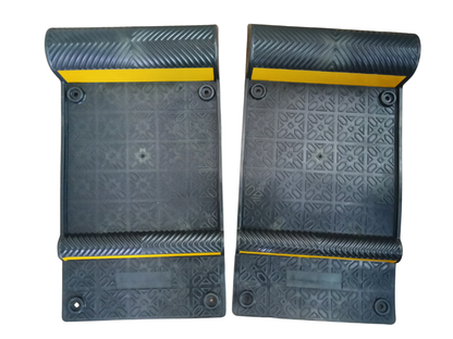 Heavy-Duty Garage Parking Mat Set - 8,800lb Capacity Reflective Wheel Stoppers (2-Pack)