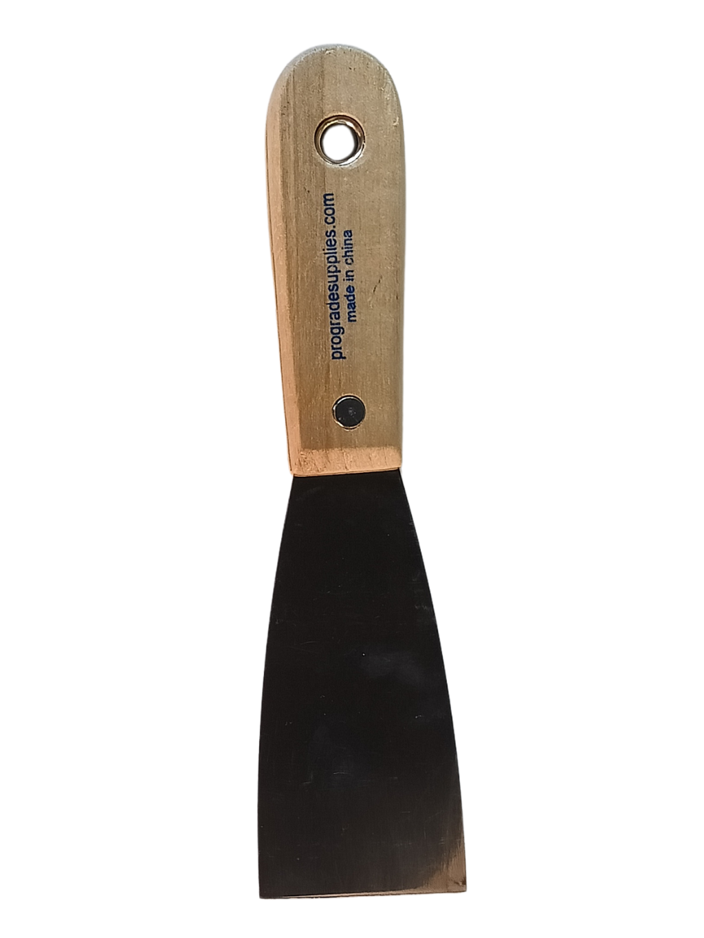 Pro Grade 2" Wood Handle Putty Knife - Carbon Steel Blade, Natural Finish