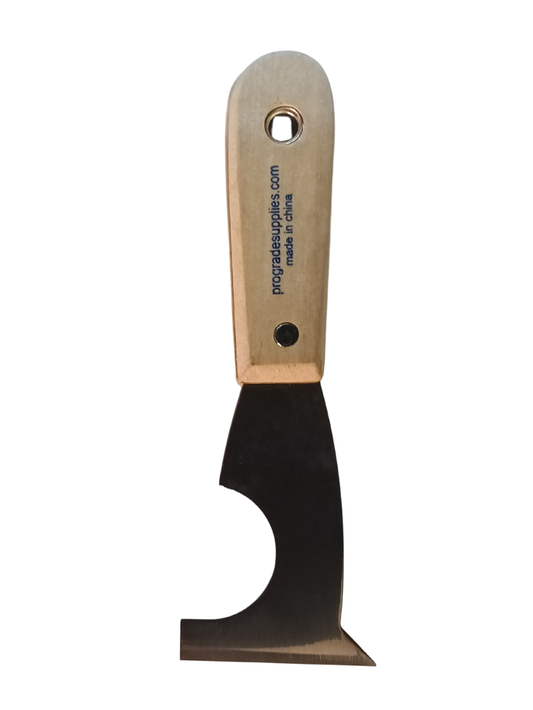Pro Grade 4-in-1 Painter’s Multi-Tool - Wood Handle, High-Carbon Steel Scraper