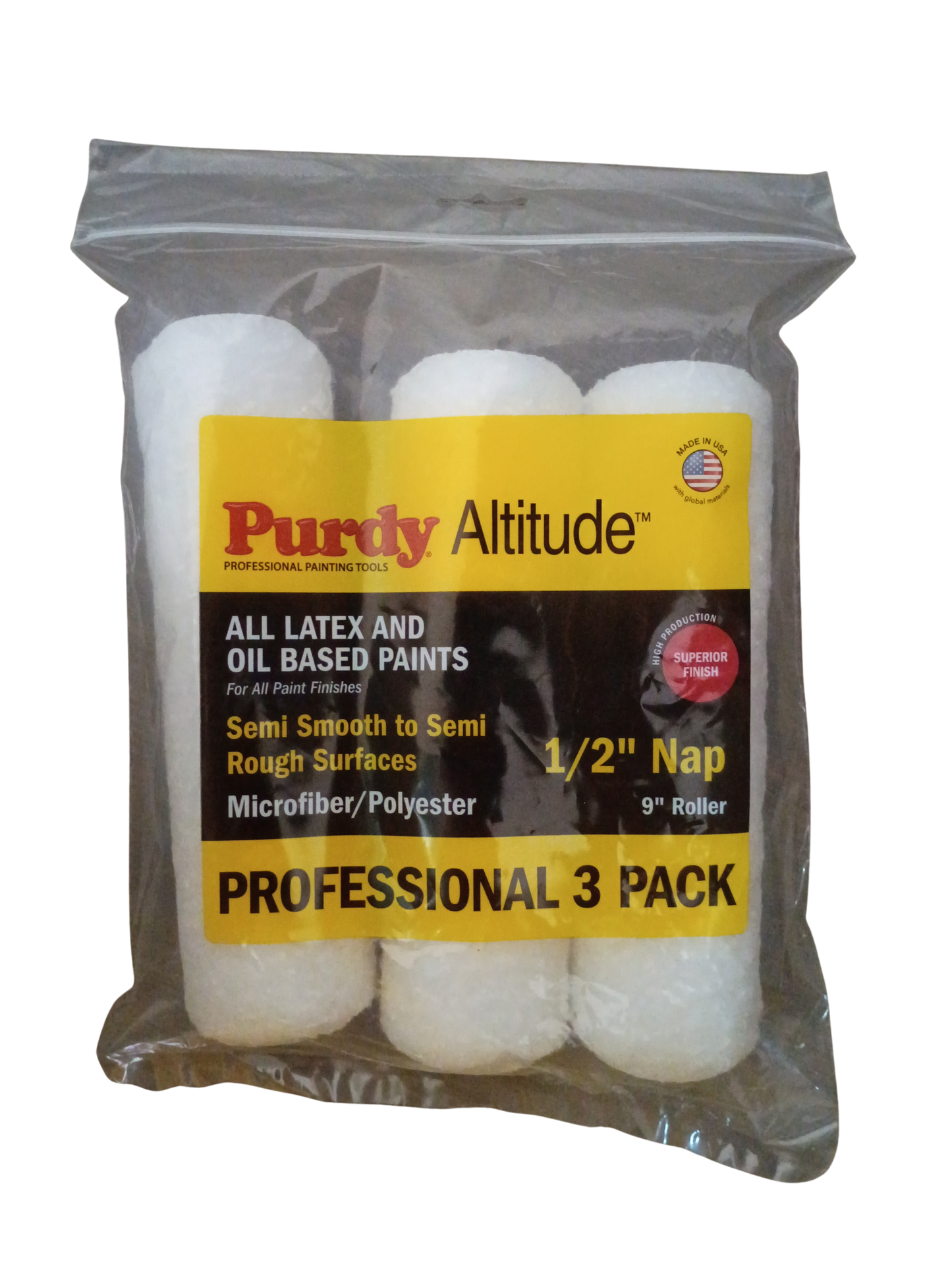 Purdy Altitude Poly Micro 1/2" Nap Roller Covers (9", 14" & 18")
