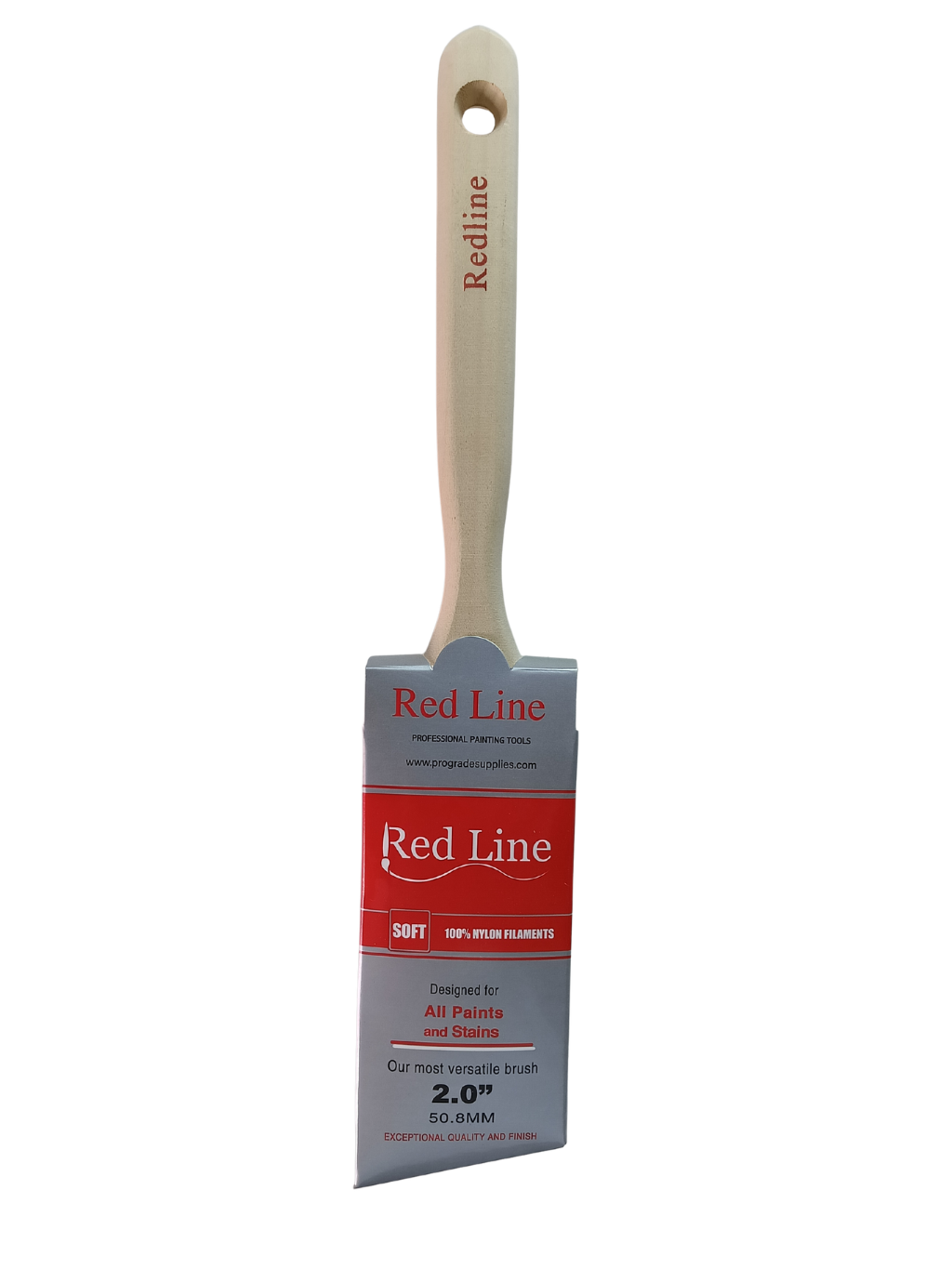 RedLine 2" Professional Angle Sash Paint Brush - 100% Nylon, Multi-Surface Versatility