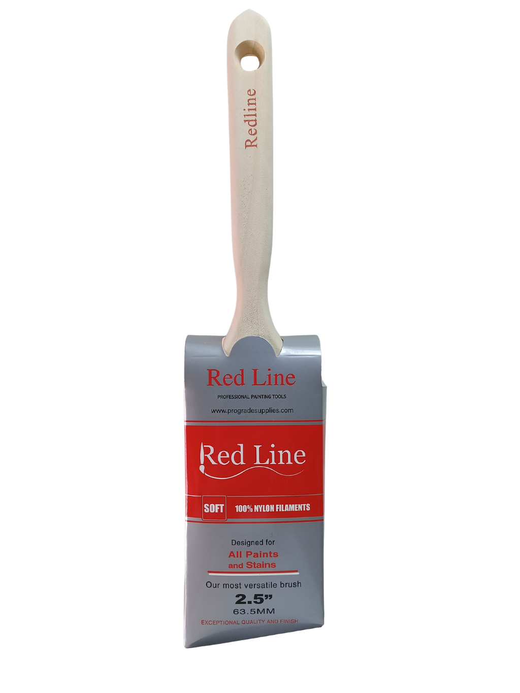 RedLine 2.5" Professional Angle Sash Paint Brush - 100% Nylon, Heavy-Duty Versatility
