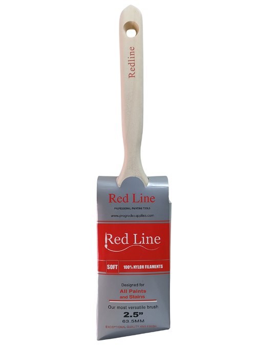 RedLine 2.5" Professional Angle Sash Paint Brush - 100% Nylon, Heavy-Duty Versatility