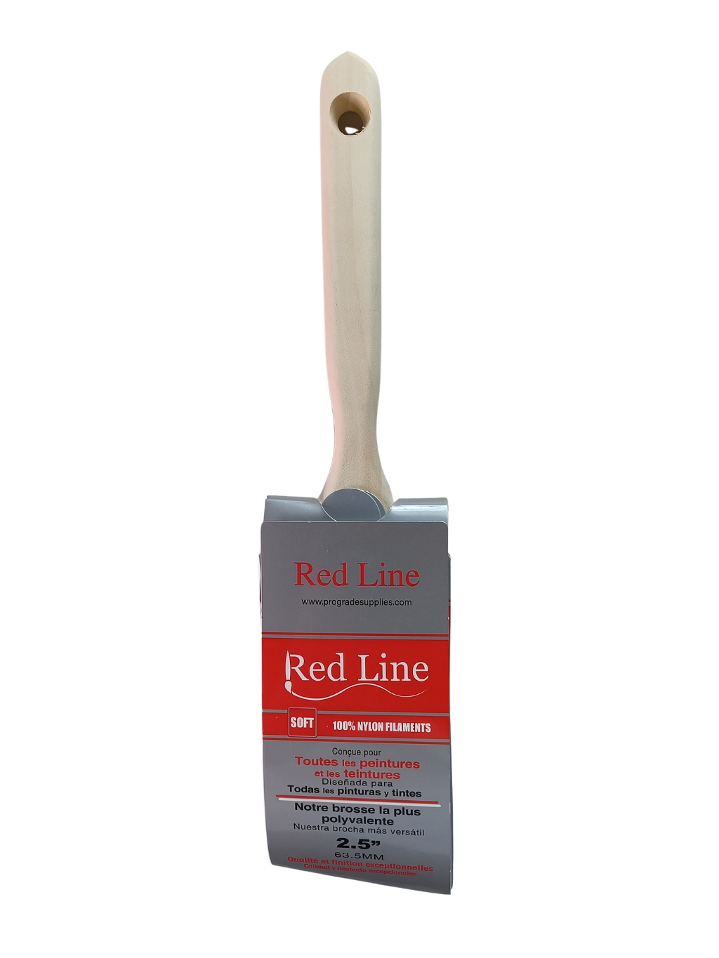 RedLine 2.5" Professional Angle Sash Paint Brush - 100% Nylon, Heavy-Duty Versatility