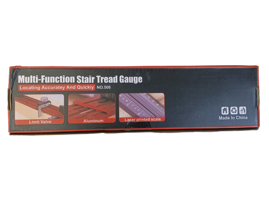 Precision Stair Tread Template Tool - Adjustable Layout Jig for Stairs, Risers, and Shelves