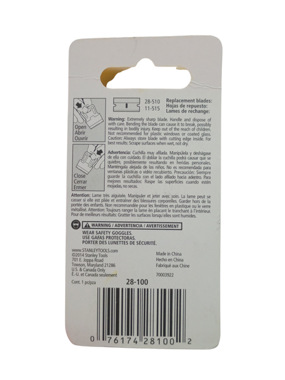 Stanley 28-100 1-3/16" High-Visibility Mini Razor Blade Scraper