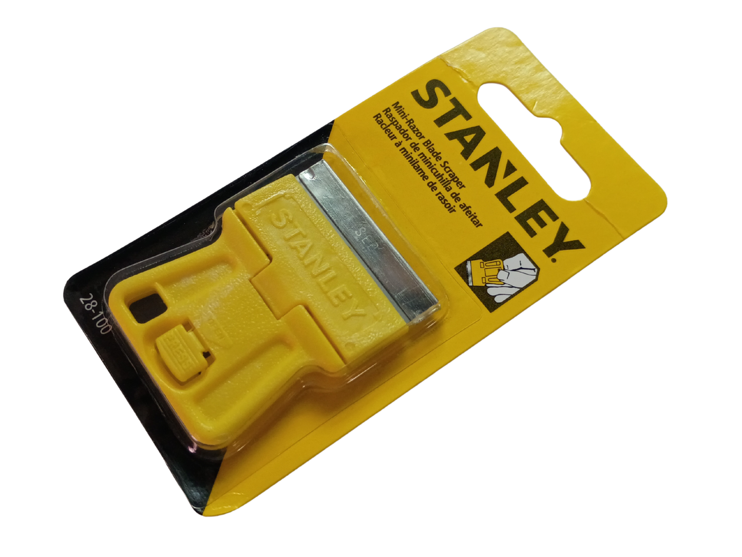 Stanley 28-100 1-3/16" High-Visibility Mini Razor Blade Scraper