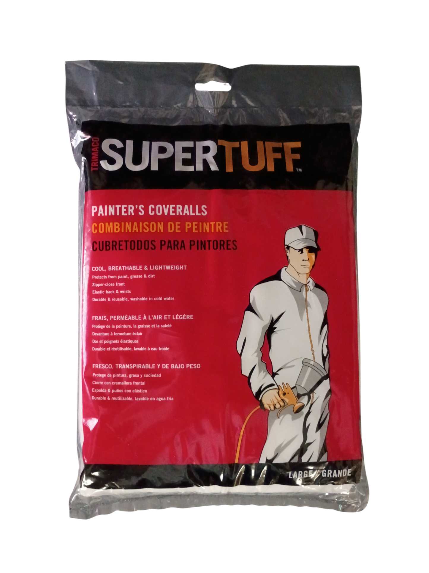 Trimaco SuperTuff Polypropylene Painter's Coveralls (Large & XL)
