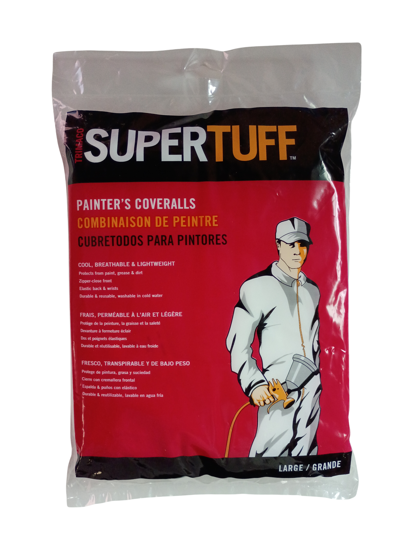 Trimaco SuperTuff Polypropylene Painter's Coveralls (Large & XL)