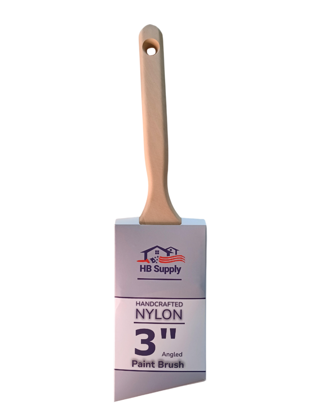 HB Supply Handcrafted Nylon Angled Paint Brush