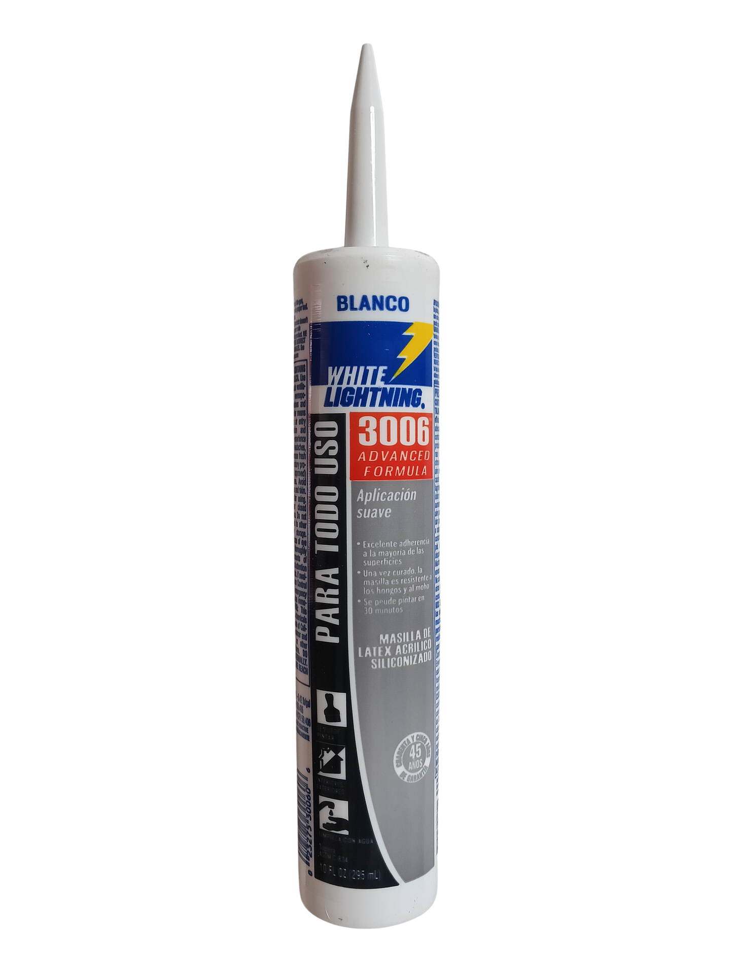 White Lightning 3006 Advanced Formula Caulk : White Paintable Latex Sealant - W12AF0010