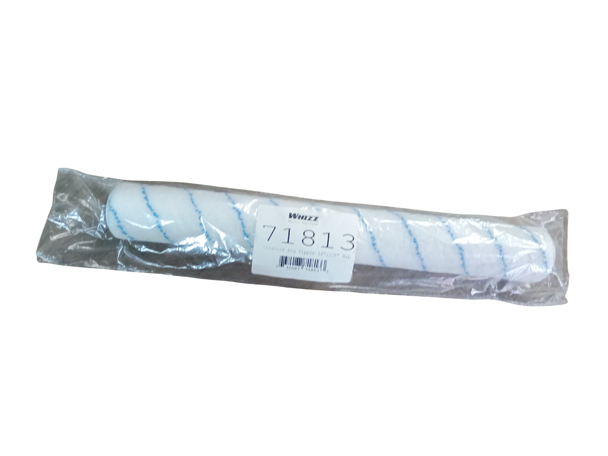 Whizz 18" x 3/8" Nap Microfiber Blue Stripe Paint Roller Cover - 71813