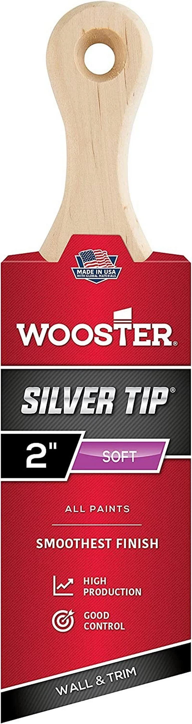 Wooster Genuine 2" Silver Tip Short Handle Angle Paintbrush - 5225-2
